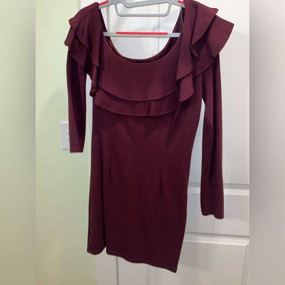 DO+BE One Shoulder Ruffle Cocktail Dress